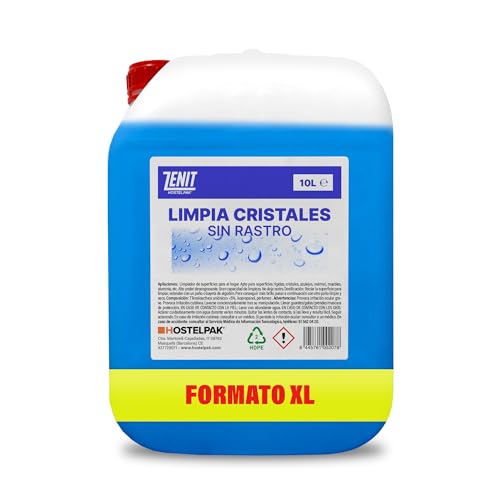 Hostelpak Nettoyant pour vitres multi-usages professionnel, liquide pour fenêtres, 10 l