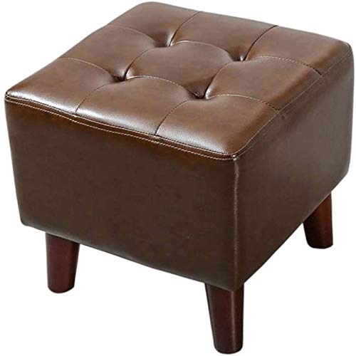 Reposapiés de cuero otomano con acabado elegante para sofá de sala de estar 2