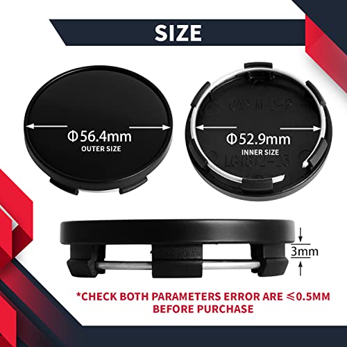 56Mm 2.2 Inch Wheel Center Caps Rim Wheel Center Hub Caps, 4 Pcs #TOP1