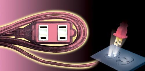 15 ft. 3-Outlet Designer Household Extension Cord, PINK