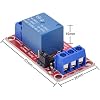 DC 5V Relay Module 1-Channel Relay Switch with Optocoupler Isolation High/Low Level Trigger, Pack of 10