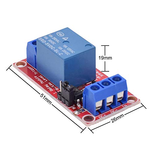image for Valefod DC 5V Relay Module 1-Channel Relay Switch with Optocoupler Iso