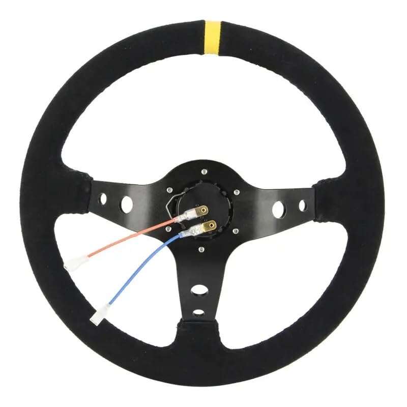 Sportlenkrad Universal, Racing-Lenkrad 350mm 14 Zoll Auto Lenkrad Drift Racing Spiel Universal 70mm PCD
