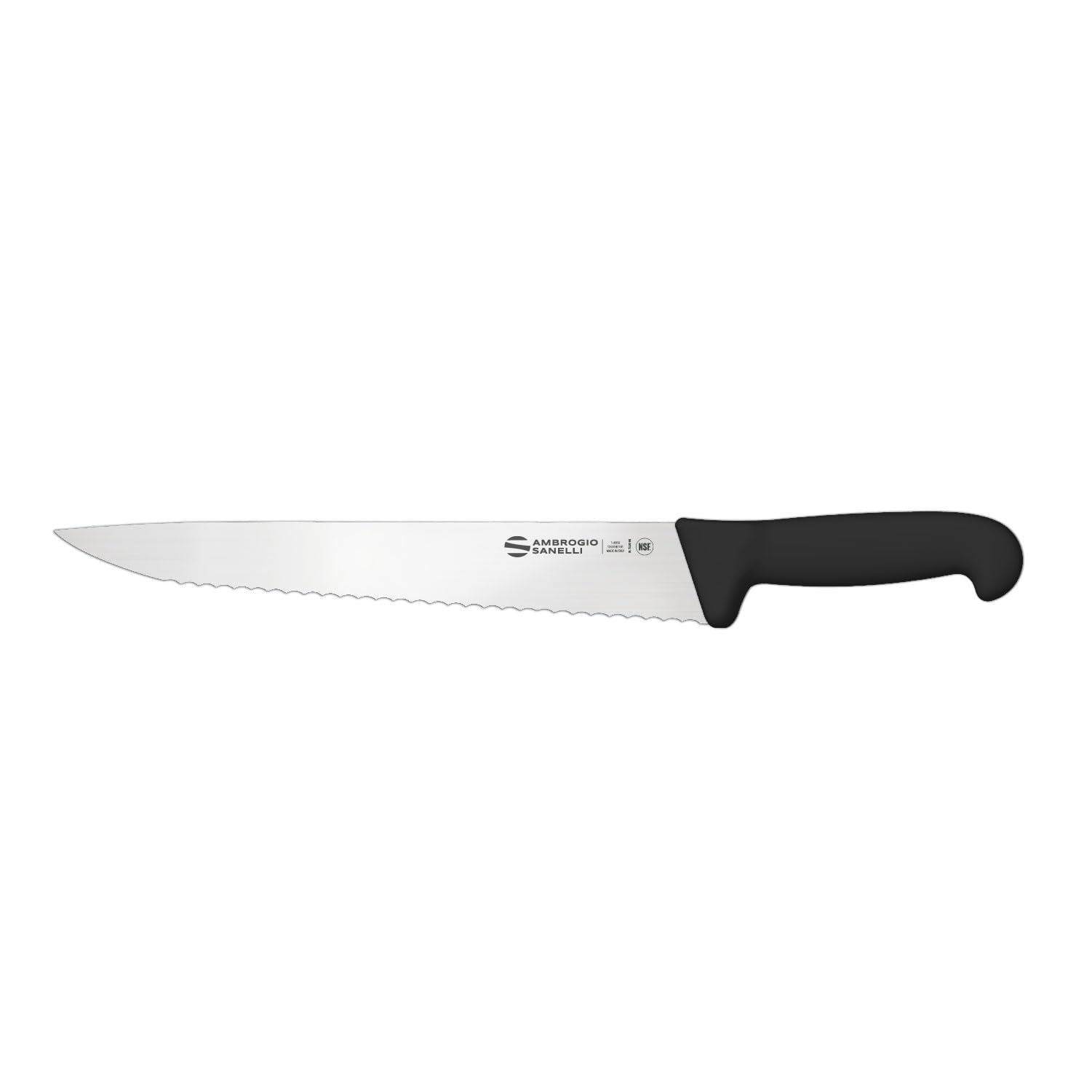Ambrogio Sanelli, Supra Coltello Porchetta, Coltello Professionale da Cucina con Lama 30 cm in Acciaio Inox all'Azoto NitroB e Manico Antiscivolo +Grip, Coltelli da Cucina Professionali, Made in Italy
