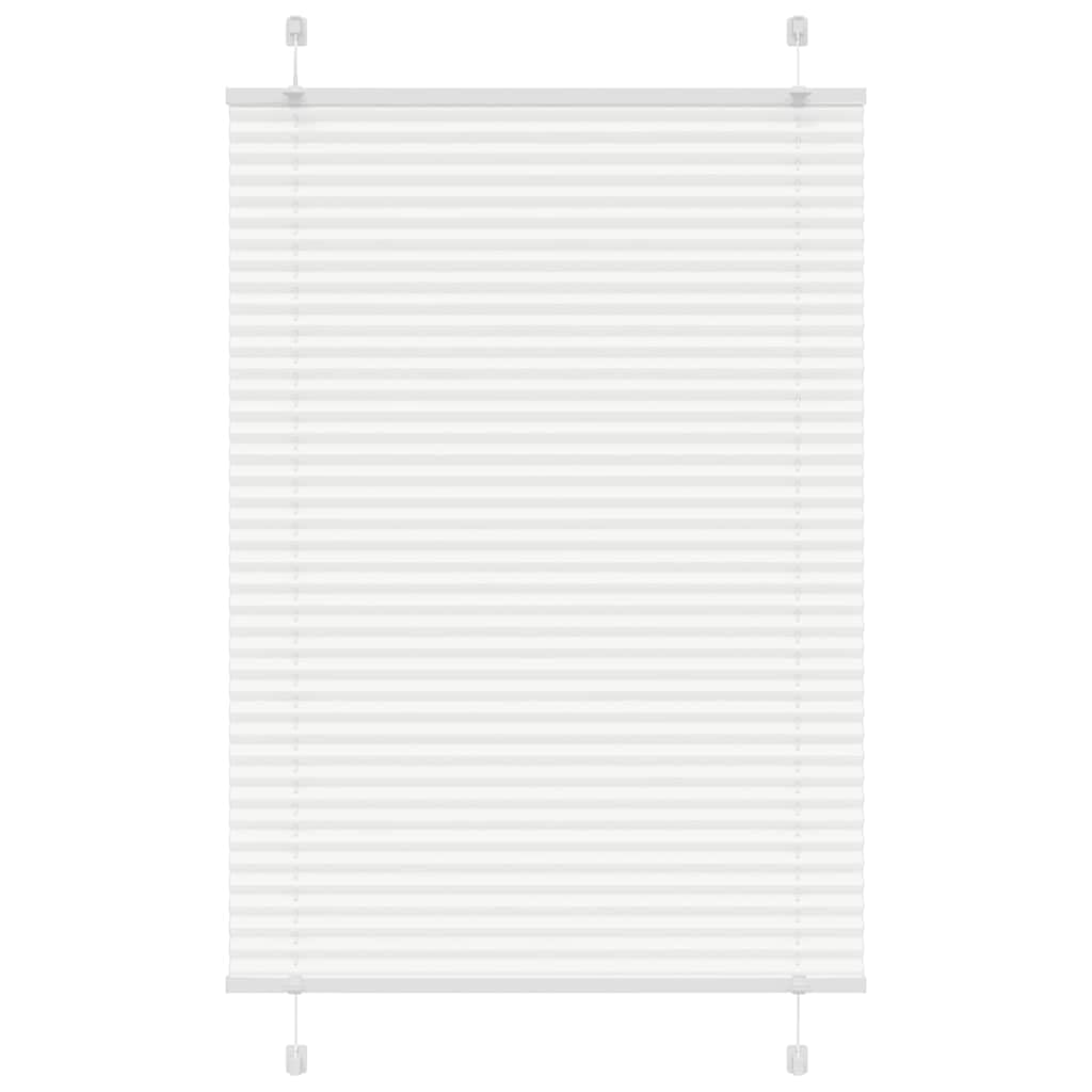 Plissee Weiß 90x150 cm Polyester, Blickdicht Sichtschutz Sonnenschutz, Jalousie Rollo Raffrollo für Schlafzimmer Wohnzimmer Büro, Klemmfix oder Bohren, Fenster innen