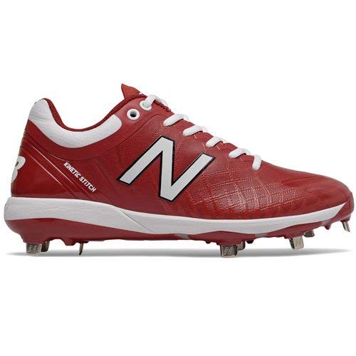 New Balance Men's 4040 V5 Metal Baseball Shoe, Maroon/White, 9 M US - Thumbnail 3