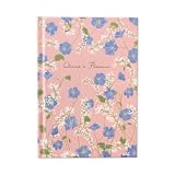 モノライク オリビア フラワーズ ハードカバー ラインノート, ピンク - Olivia's Flowers Hardcover Lined Notebook, Pink ハードカバー, 日記, 学業, 112ページ