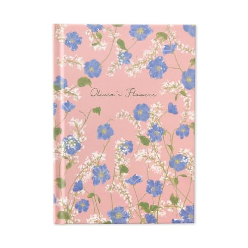 ���m���C�N �I���r�A �t�����[�Y �n�[�h�J�o�[ ���C���m�[�g, �s���N - Olivia's Flowers Hardcover Lined Notebook, Pink �n�[�h�J�o�[, ���L, �w��, 112�y�[�W
