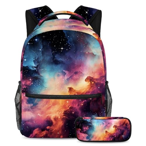 Sac à dos grande capacité galaxie pour soulager les journées chargées des ados à l'école