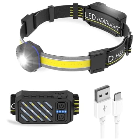 LED Headlamp Rechargeable, EIRIX LED Headlight, Adjustable Headband and Comfortable Head lamp with 10 Modes and IPX4 Waterproof for Outdoors,Camping,Hiking,Survival (Black) Cover