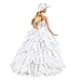 BARWA Princess Evening Party Clothes Wears White Dress with Hat Outfit Set for 11.5 Inch Girl Doll Xmas Gift