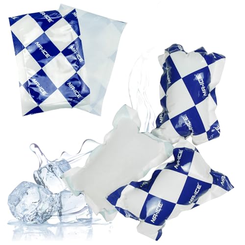MR.ICE Shipping Ice Packs for Food 25 Sheets - Reusable Freezer Packs Cold Packs for Cooler, Food and Shipping - Re-freezable Absorbent Water Refrigerant Pack - Single Ice Pack, 4.7"x3.3"