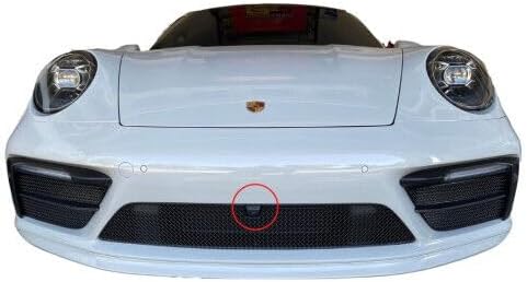 Zunsport Compatible With Porsche Carrera 992 (Sport Design Package) with Front Driving Camera - Front Grille Set - Black Finish (2018 -)