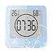 Produktbild ALLOMN Badezimmer Uhr, LCD Digital Dusche Wecker wasserdichte Berührungssteuerung  /  Temperatur Luftfeuchtigkeit, Countdown Timer, 3 Montagemethoden, Batterieleistung (Blau)