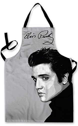 L&S PRINTS ELVIS PRESLEY FACE DESIGN APRON KITCHEN BBQ COOKING PAINTING GREAT GIFT IDEA