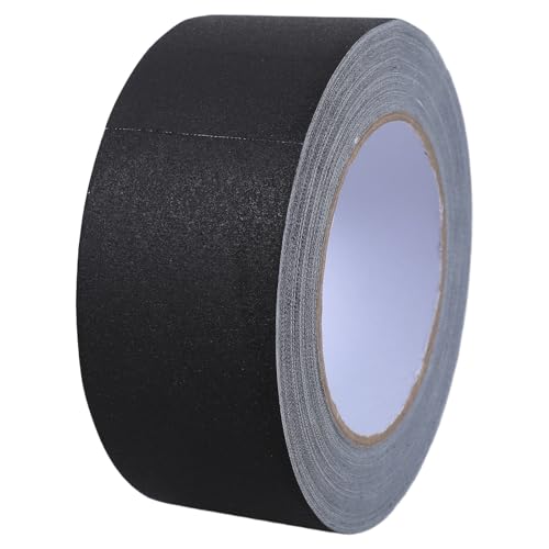 JHKNNK 1 Roll Gaffer Tape - 2 Inch X 30 Yards Industrial Heavy Duty Carpet Repair Gaffer Tape Matte Black - Strong Adhesive for Wrapping Cables and Stage Use