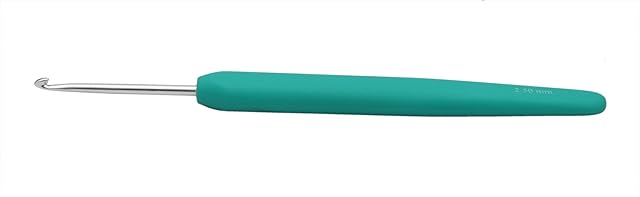 KnitPro KP30903 2.5 mm Waves Aluminium Crochet Hook, Sea Green