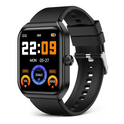 Smart Watch for Men, 1.91" HD Touch Screen Smartwatch with 100+ Sports, Blood Pressure, Heart Rate, Blood Oxygen, Sleep Monitor, IP68 Waterproof Fitness Tracker Compatible with Android iOS i
