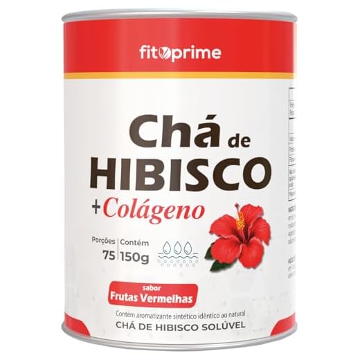 Chá de Hibisco + Colágeno Fitoprime 150g Sabor Frutas Vermelhas