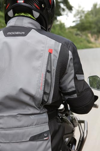 Veste textile moto Modeka Aeris gris noir blouson route taille L
