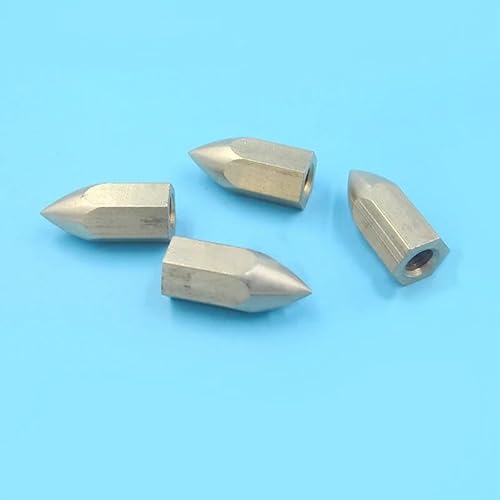 MKVAXR 2 uds latón/Inoxidable 6,35mm M6 Tuercas hexagonales Tipo Bala Cabeza Eje Fijo Soporte Adaptador de hélice, for DIY Accesorios de Modelo de Barco RC Componentes del Eje del Barco(Brass) - imagen 3