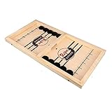 □ Perfektes Design: Der glatte Holzrahmen ist beim Spielen einfach zu gleiten, und es ist zweckmäßig, beim Reisen zu tragen.Es ist eine ideale Wahl für kleine Räume und erfordert keine Batterien.Nehmen Sie einfach das Schachbrett heraus und spielen Sie mit Familie und Freunden.Schließen Sie nach dem Spiel einfach den Tisch und es wird eine Box, um alle Hockey-Pucks zu speichern.