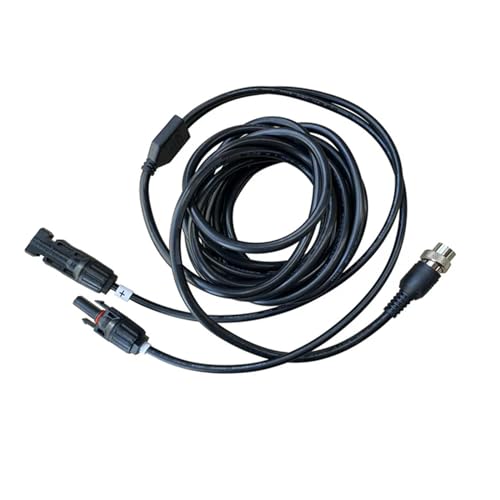 pecron GX16-5 Solar Panel Extension Cable(16Ft/5M) for E600LFP/E2000LFP/EB3000-24V/E3000 Etc, M/C/4 to 5 Pole GX16 Aviation Plug Solar Charging Cable