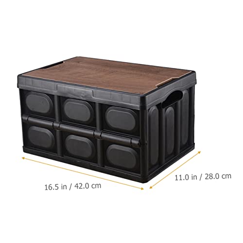 STOBAZA Kasten faltbare Aufbewahrungsbox stapelbare Kiste zusammenklappbare Campingbox Aufbewahrungsbehälter fürs Auto karinifizierendes Spielzeug Kleinigkeiten-Organizer Spielzeugbehälter – Bild 4