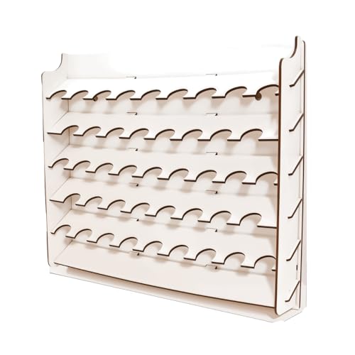 Image of Hartem - Paint Organizer | Wall-Mounted Acrylic Holder for Model Paints & Brushes | Acrylic Paint Rack Stand for Miniature Painting | Holds 43 Bottles 0,57 or 0,60 fl oz