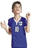 finnland trikot Kinder Trikot Aprom-Sports Finnland Kinder Trikot - Hose Stutzen inkl. Druck Wunschname + Nr. BBB WM 2018 (152)