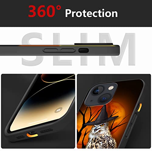 Kynwoga Compatible With Iphone 14 Plus,Halloween Owl With Hat Pattern Phone Case For Women Girls,Tpu Bumper Soft Cover Shockproof Protective Slim Fit Case Designed For Iphone 14 Plus 6.7 Inch #TOP3