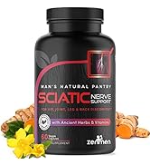 Sciatica Pain Relief Supplement - Support Lower Back Pain Relief, Sciatic Nerve Pain Relief, Fibr...