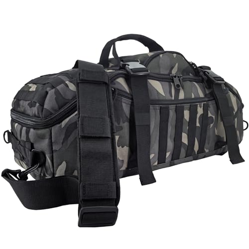 65L Large Travel Duffle Bag Military Tactical Backpack, Army Assault Pack Bug Out Bag Rucksack for Outdoor Sport Hiking Camping with Molle System