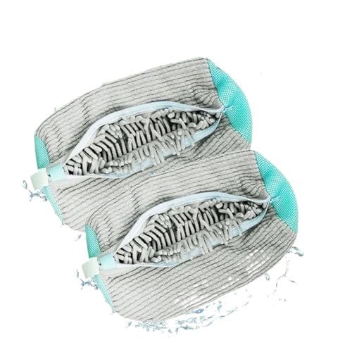 1/2 Stück Waschschuhe Tasche Schutz Flauschige Fasern Polyester Waschschuhe Maschine Wäschesack Wäschezubehör