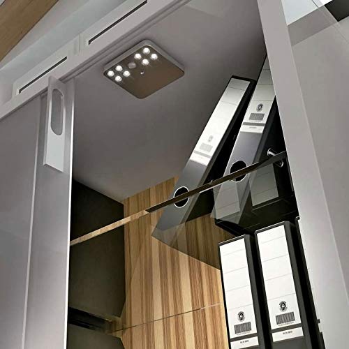 Foco 8 LED luckylite – Ángulo de iluminación: 20° – Cable de conexión: 300 mm – Color de la luz: blanco frío – Grosor: 11 mm – Índice de reproducción cromática (IRC): 80 – Ancho: 70 mm – Largo