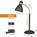 LEPOWER Metal Desk Lamp, Adjustable Goose Neck Table Lamp, Eye-Caring Study Lamps for Bedroom, Home Office (Matte Black)