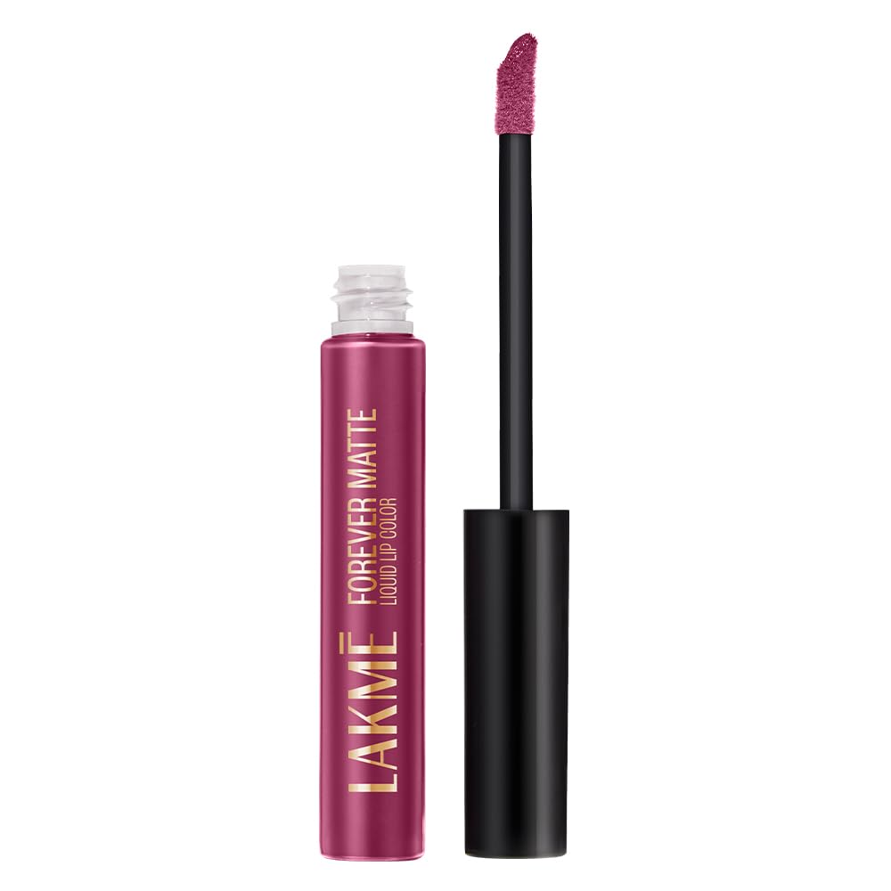 Lakmé Forever Matte Liquid Lip Colour, Fuschia Chic, 5.6 ml