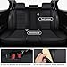 UEO ㅤ Car Seat Covers for Chevrolet Sonic 2012-2020 Nappa Leather Vehicle Seat Protector, Anti-Slip Waterproof Breathable Easy to Install, Auto Interior Accessories(5 Seats, Black&Black, Standard)