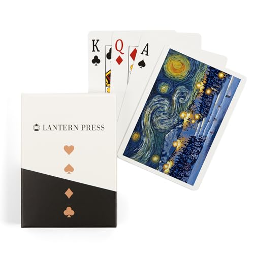 Baraja Starry Night para adultos, 52 cartas tamaño póker