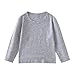 Tshirts for Girls,4 Pack Toddler Cotton Long Sleeve Tee Shirts Boys Girls Solid Color Crewneck Base Layer Casual Pullover 1-11 Years