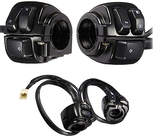 Motorcycle Handlebar Control Switch 1'' Handlebar Switch Kit with Wiring