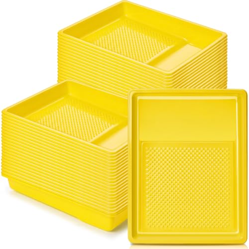 Geelin 40 Pcs 9 Inch Disposable Paint Tray Liner, Yellow