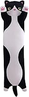 Vista 54 de Cat Soft Plush Pillow Cute Cat Body Pillow, Long Stuffed Cat Plush Cat Stuffed Animal Toy Kitten Long Throw Pillow Gift for Kids White