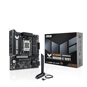 ASUS TUF Gaming B850M-E WiFi Mainboard Sockel AMD AM5 (Micro-ATX, DDR5 Speicher, PCIe 5.0, 3X M.2, WiFi 6E, Aura Sync)