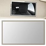 Auto sun visor HD makeup mirror – Self-adhesive car vanity mirror for sun visor and rear seat – Universal car interior cosmetic mirror for car, truck, SUV – Stainless steel rear view mirror accessory