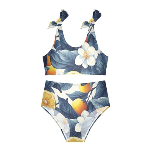 Wood Lemons Girls' Two Piece Kids Bikini Set Quick-Dry Bathing Suit Swimwear Adjustable Shoulder Strap3