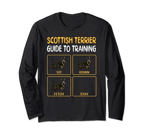 Scottish Terrier Guide To Training Dog Obedience Long Sleeve T-Shirt, Black