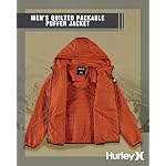 Hurley Mens Puffer Jacket - Lightweight Packable Insulated Winter Coat for Men - Weather Resistant Quilted Outdoor Jacket - Image 4