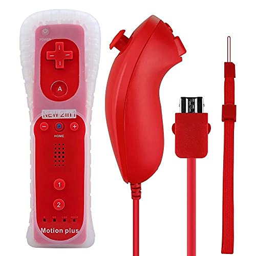 Controle Nintendo Wii Remote Plus + Nunchuk Vermelho Wii U