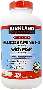 Kirkland Signature Glucosamine with MSM, 375 Tablets